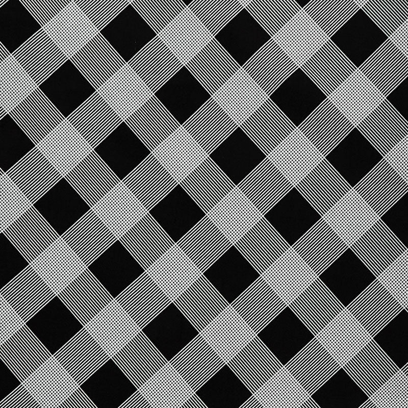 Fleur Noire - Line Plaid Black Yardage Primary Image