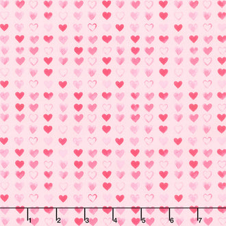 XOXO - Hearts Light Pink Yardage