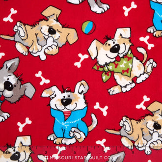 Cuddle® Prints - Dog Scarlet 60" MInky Yardage