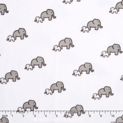 Cuddle® Prints - Elephant Snow 60" Minky Yardage