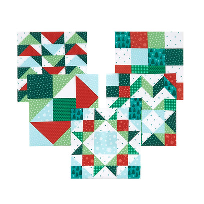 Missouri Star Iron-on Fabric - Christmas Patchwork Quilt Blocks