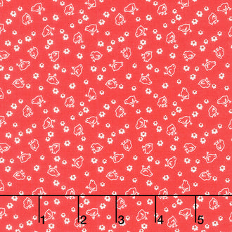 Calico - Chicks Red Yardage