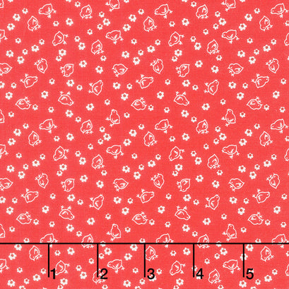 Calico - Chicks Red Yardage