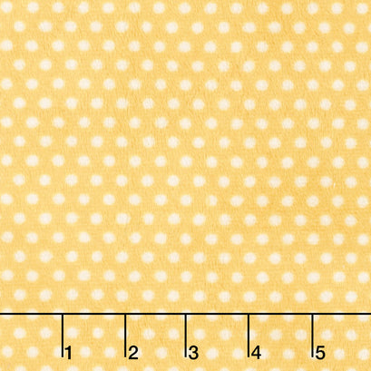 Cuddle® Classic Prints - Swiss Dot Sunshine/Snow 60" Minky Yardage