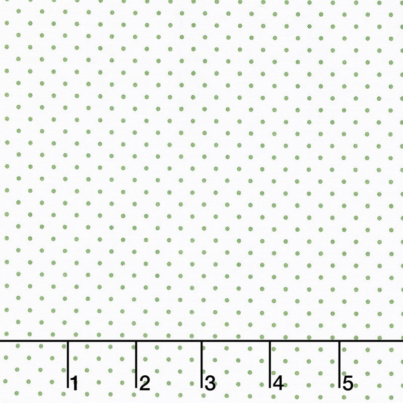 Swiss Dot - Swiss Dot Clover on White Yardage Primary Image