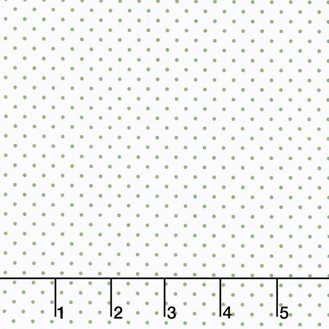 Swiss Dot - Swiss Dot Clover on White Yardage Primary Image