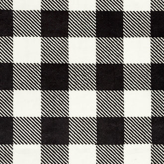 Cuddle® Prints - Buffalo Check Black Minky Yardage