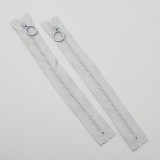 9" Hoop Pull Zippers - Gray