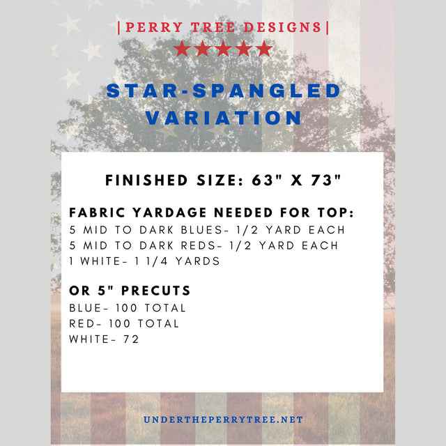 Digital Download StarSpangled Variation! Quilt Pattern