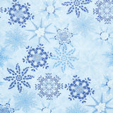 Holiday Flourish - Snow Flower - Blue ColorstorySnowflakes Blue Yardage Primary Image