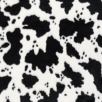 Luxe Cuddle® - Cow Snow Black Minky Yardage