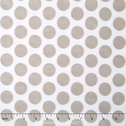 Cuddle® Classic Mod Dot - Silver 60" Minky Yardage