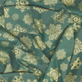 Holiday Flourish - Snow Flower - Gold ColorstorySnowflakes Evergreen Yardage Alternative View #1