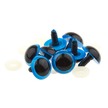 Plastic Safety Eyes - 30mm Blue - 4 Pairs