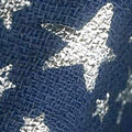 Embrace - Double Gauze Starry Night Cobalt Silver Metallic Yardage Alternative View #1