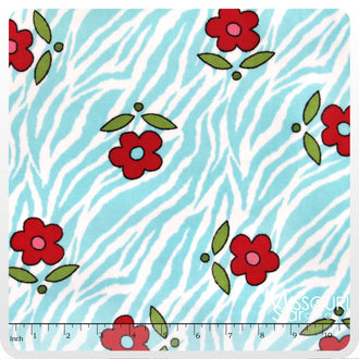 Cuddle® Prints Lagoona - Zebra Topaz 60" MInky Yardage