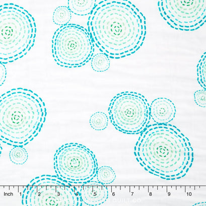 Embrace - Double Gauze Ombre Bubbles Aruba Yardage