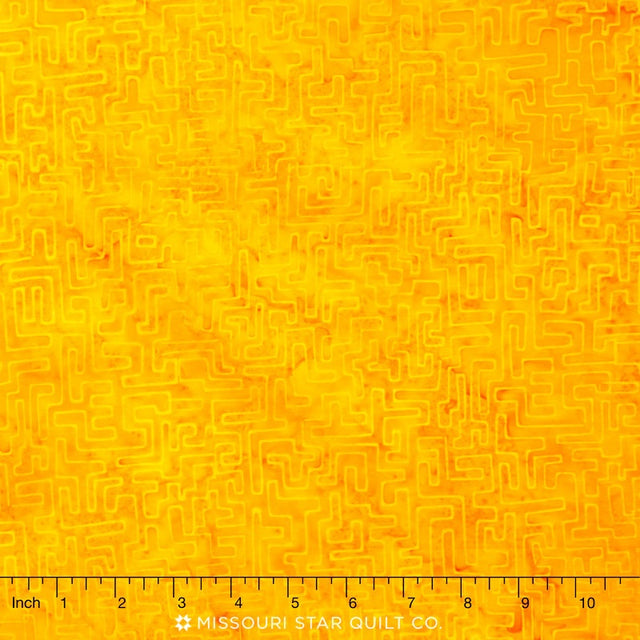 Primo Batiks - Bright Lights Maze Yellow Tonal Yardage Primary Image