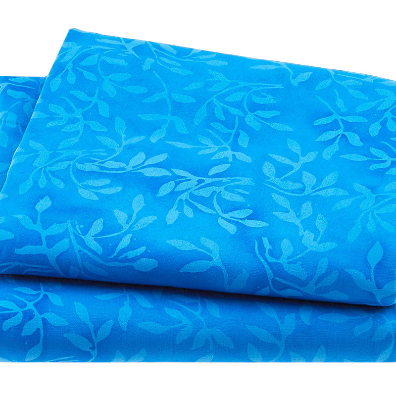 Luscious Batiks - Mini Leaf French Blue 5 Yard Cut Primary Image