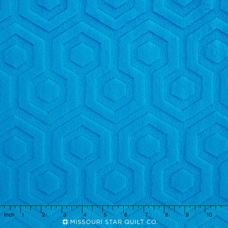 Cuddle® Embossed Geo - Peacock 60" Minky Yardage