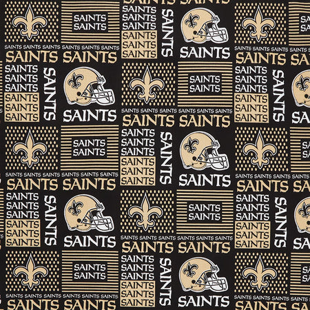 NFL NEW ORLEANs SAINTS 'The Big Easy' Print Football 100% cotton fabric  licensed material Crafts, Quilts, Home Decor