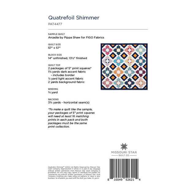 Quatrefoil Shimmer Quilt Pattern by Missouri Star
