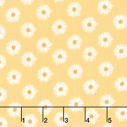 Flora No. 6 - Daisies Yellow Yardage