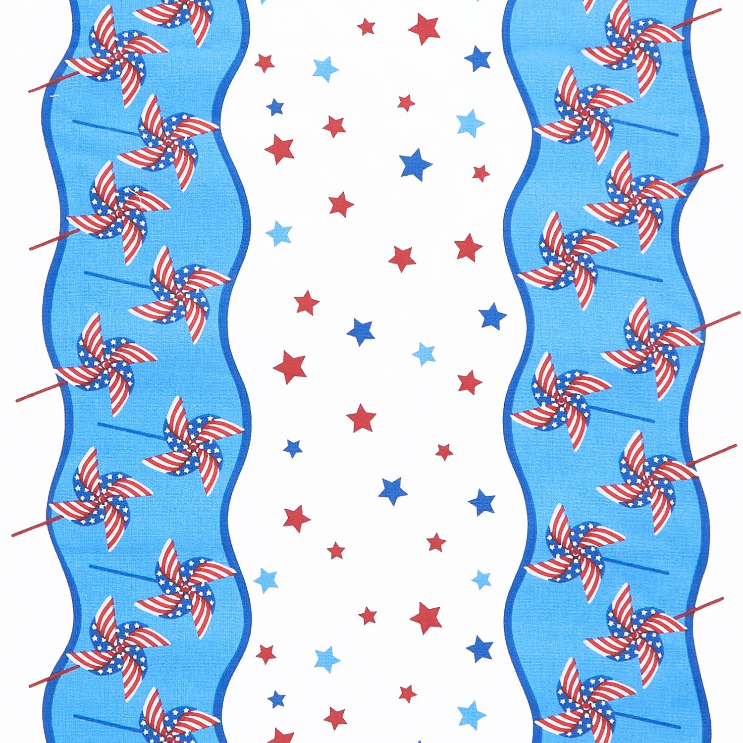 Classic Retro Toweling - Patriotic Pinwheel Parade 16" Toweling Yardage Primary Image