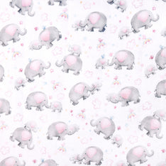 Cloud Cuddle® Print - Little Peanut Rosewater Digitally Printed Yardage Primary Image