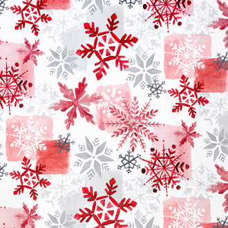 Cuddle® Prints - Snowfall Scarlet Digitally Printed Minky Yardage