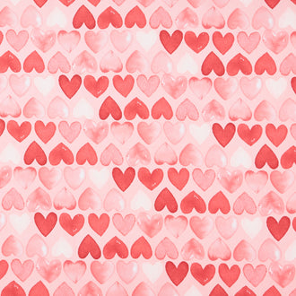 My Valentine - Hearts Coral Yardage