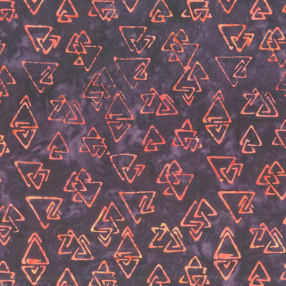 Chromatic Batiks - Triangles Purple Merlot Yardage