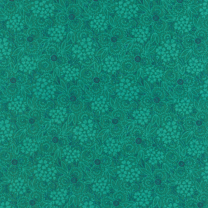 Quiet Grace - Scatter Garden Teal Yardage