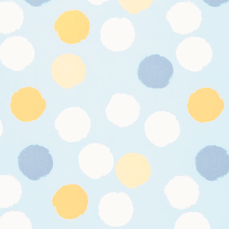 blue and white polka dot background
