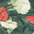 Holiday Flourish - Snow Flower - Gold ColorstoryPoinsettia Evergreen Yardage Alternative View #1