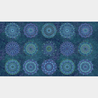 Stonehenge - Marrakech Mediterranean Colorway Mandala Blocks Navy Multi Panel