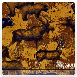 Cuddle® Prints Pine Ridge - Wildlife Brown 60" MInky Yardage