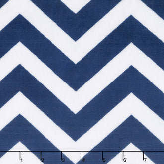 Cuddle® Classic Prints Chevron - Midnight 60" Minky Yardage