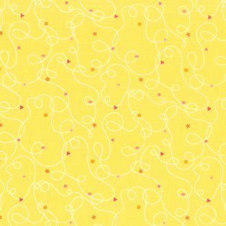 Effervescence - Squiggles Yellow Yardage