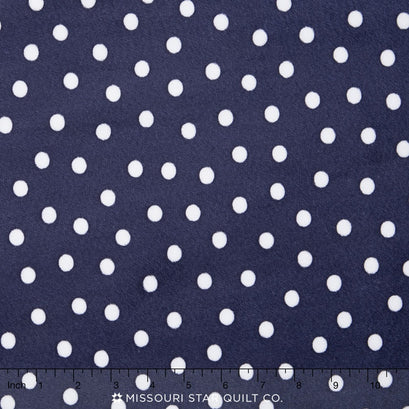 Cuddle® Prints - Alotta Dots Navy 60" Minky Yardage