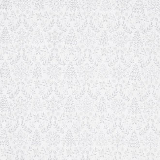 Holiday Flourish - Snow Flower Taupe Colorstory Damask Dove Metallic Yardage