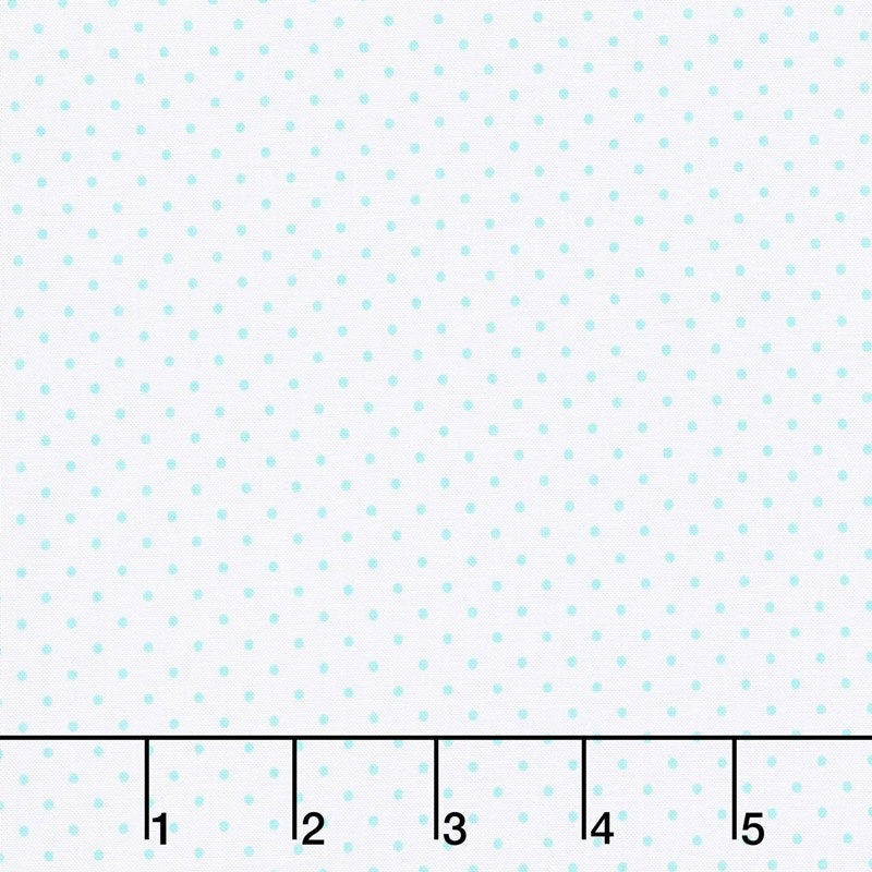 Swiss Dot - Swiss Dot Scuba on White Yardage Primary Image