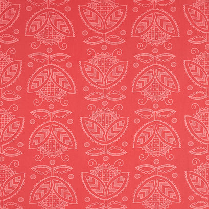 All My Heart - Valentine Thistles Red Yardage