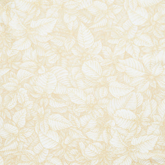 Holiday Flourish - Snow Flower Gold Colorstory Poinsettias Cream Metallic Yardage