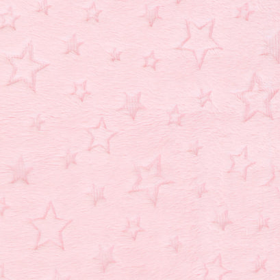 Cuddle® Embossed Star - Blush 60" Minky Yardage