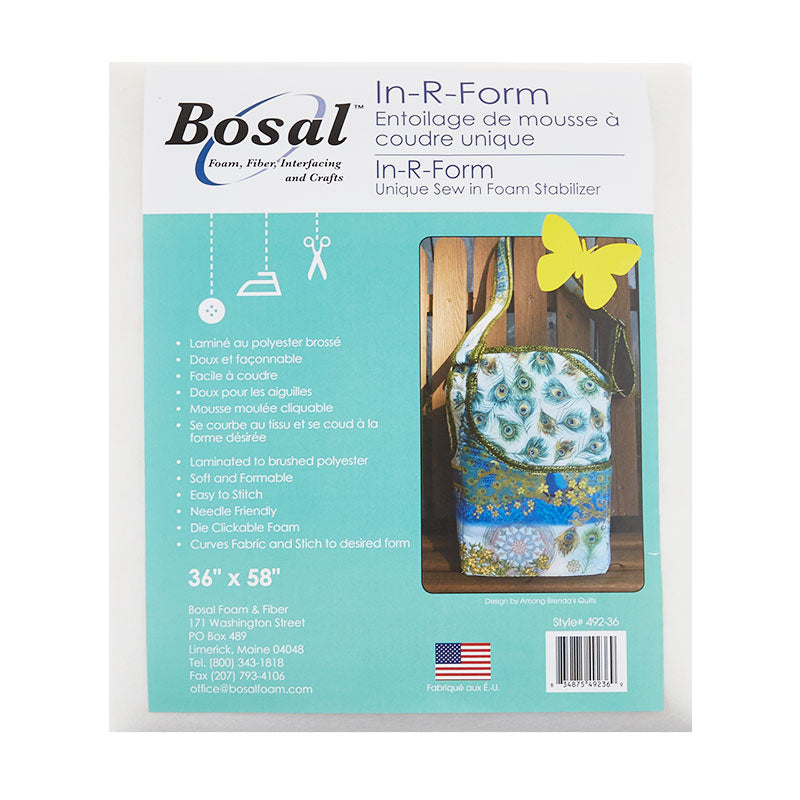 Bosal In-R-Form Single Sided Fusible Foam Stabilizer 18 x 58 Off White