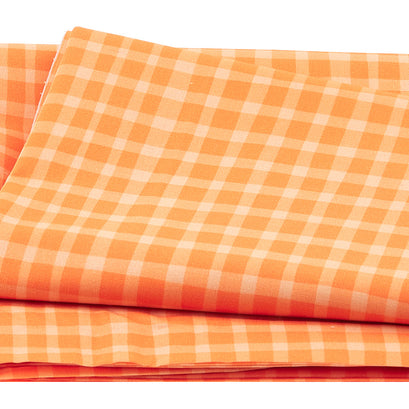 A Bushel and a Peck - Picnic Blanket Plaid Orange 2 Yard Cut