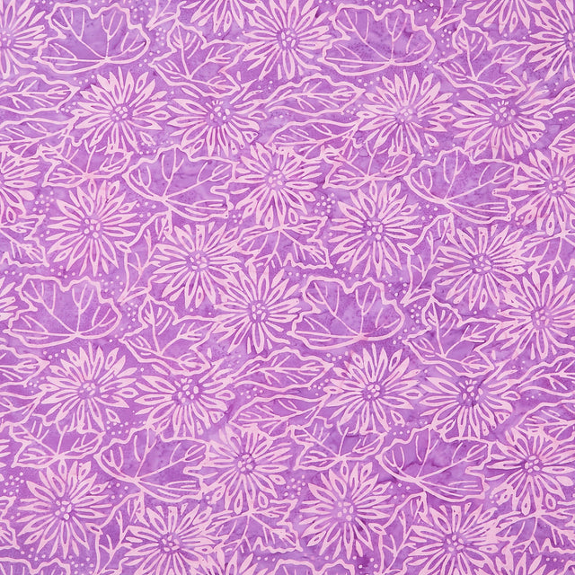 Tonga Pansy - Tropical Floral Blast Grape Yardage