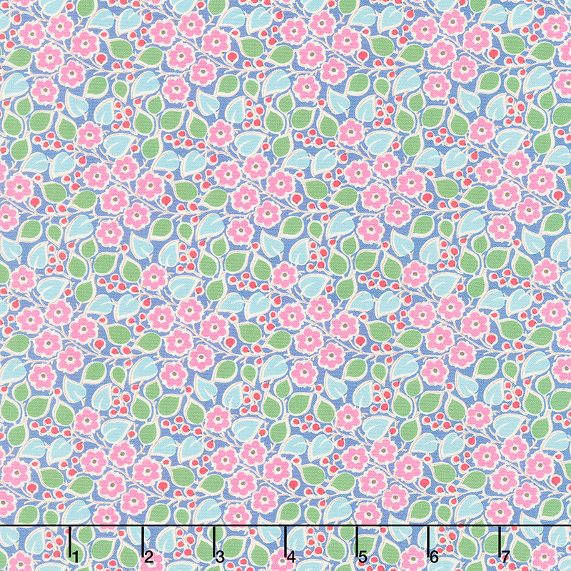 Pie in the Sky - Topsy Turvy Blue Yardage Primary Image