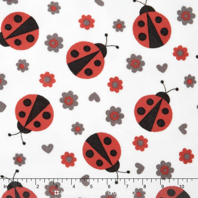 Cuddle® Prints - Ladybug Scarlet 60" Minky Yardage